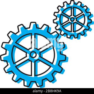 gear vector icon concept, isolated on white background Stock Vector