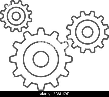 gear vector icon concept, isolated on white background Stock Vector