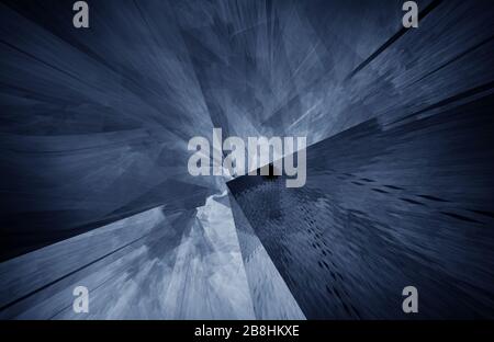 Dynamic curves ands blur pattern. Fractal graphics. Science and technology concept. Stock Photo
