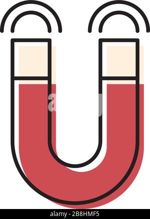 magnet vector icon concept, isolated on white background Stock Vector