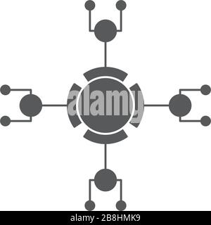organizational chart vector icon concept, isolated on white background Stock Vector