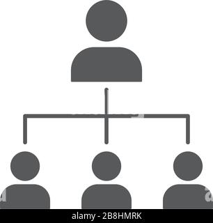 organizational chart vector icon concept, isolated on white background Stock Vector