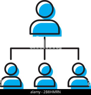 organizational chart vector icon concept, isolated on white background Stock Vector