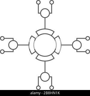 organizational chart vector icon concept, isolated on white background Stock Vector