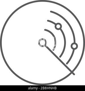radar vector icon concept, isolated on white background Stock Vector