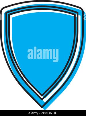 shield or guard vector icon concept, isolated on white background Stock Vector