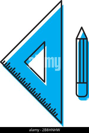 Ruler, Equipment, Instrument of Measurement vector icon, isolated on white background Stock Vector