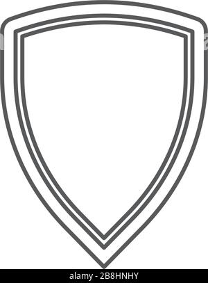 shield or guard vector icon concept, isolated on white background Stock Vector
