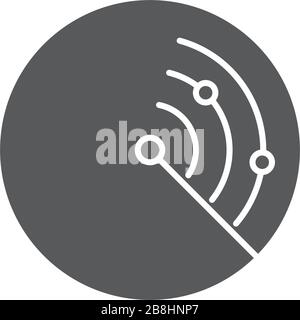 radar vector icon concept, isolated on white background Stock Vector