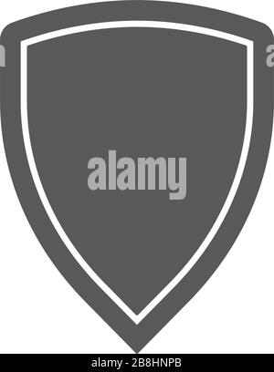 shield or guard vector icon concept, isolated on white background Stock Vector