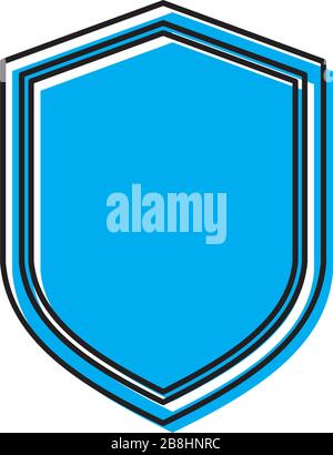 shield or guard vector icon concept, isolated on white background Stock Vector
