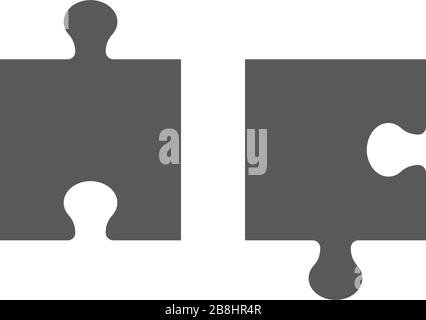 Puzzle vector icon symbol isolated on white background Stock Vector