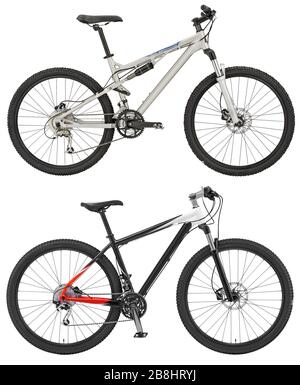 Sport  bicycle isolated on the white background with clipping path Stock Photo