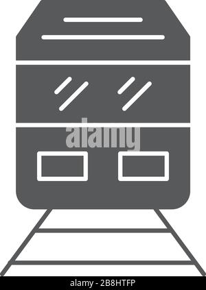 Train on railway vector icon transportation symbol isolated on white background Stock Vector