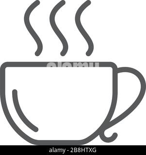 Tea cup drink vector icon isolated on white background Stock Vector