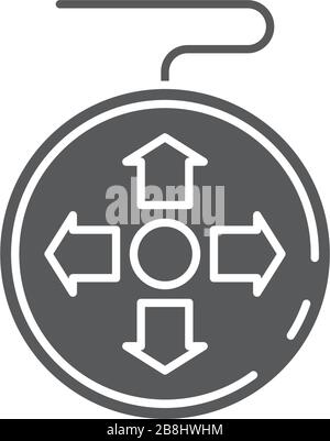 Joystick game vector icon symbol isolated on white background Stock Vector