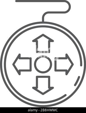 Joystick game vector icon symbol isolated on white background Stock Vector