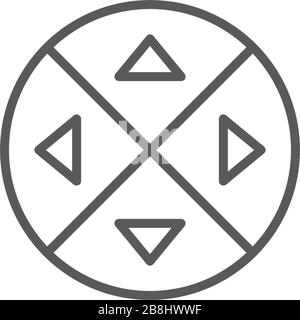 Joystick game vector icon symbol isolated on white background Stock Vector
