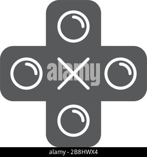 Joystick game vector icon symbol isolated on white background Stock Vector
