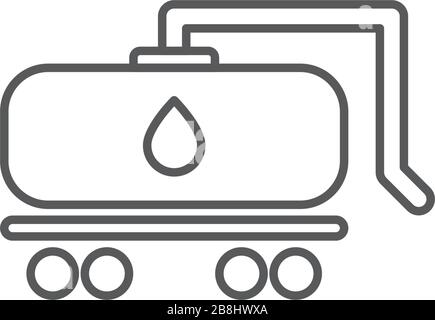 Industrial oil tank vector icon symbol isolated on white background Stock Vector