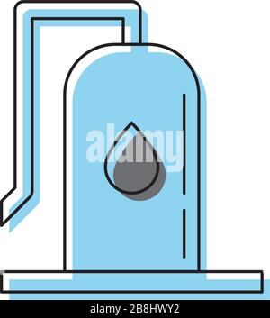 Industrial oil tank vector icon symbol isolated on white background Stock Vector