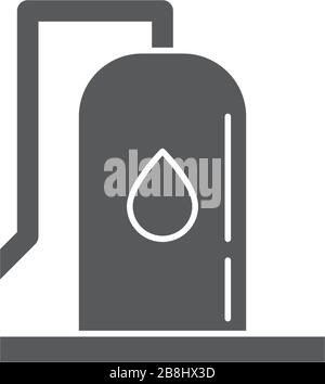 Industrial oil tank vector icon symbol isolated on white background Stock Vector