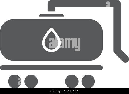Industrial oil tank vector icon symbol isolated on white background Stock Vector
