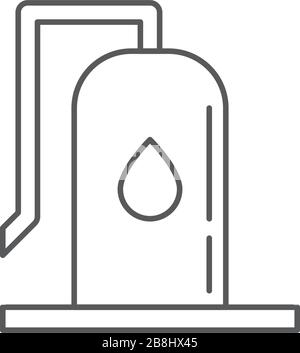 Industrial oil tank vector icon symbol isolated on white background Stock Vector