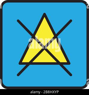 Do not bleach, wash machine sign vector isolated on white background Stock Vector