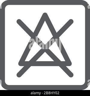 Do not bleach, wash machine sign vector isolated on white background Stock Vector