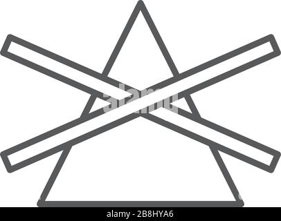 Do not bleach, wash machine sign vector isolated on white background Stock Vector