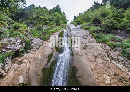 Cascada Cailor - Horses Waterfall in Rodna National Park near Borsa resort in Rodna Mountains, northern Romania Stock Photo