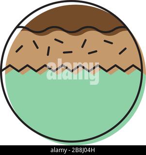 Chocolate candy in wrap vector icon symbol food isolated on white background Stock Vector