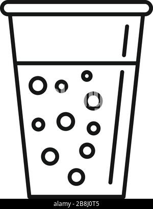 Celery juice glass icon. Outline celery juice glass vector icon for web design isolated on white background Stock Vector