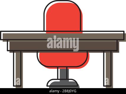 Chairs and table vector icon symbol isolated on white background Stock Vector