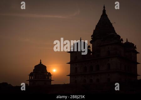 temple in Orchha, Madhya Pradesh, India Stock Photo