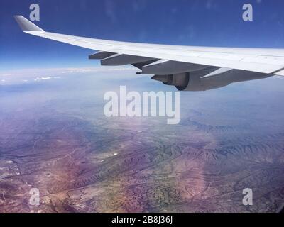 Flying over the heart of the USA Landscapes of Wyoming Utah