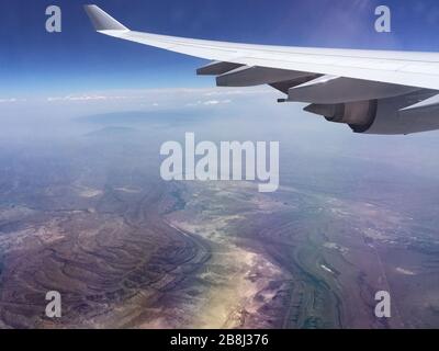 Flying over the heart of the USA Landscapes of Wyoming Utah