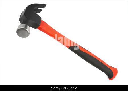 Hammer isolate on white background with clipping path.  High Quality XXL! Stock Photo