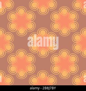 Seamless spiral flower pink pattern Stock Vector