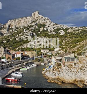 calanque of Callelongue at the footof Marseilleveyre massif, Marseille, Provence-Cote d'Azur, France Stock Photo