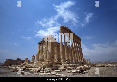 Temple of Bel. Ruins of ancient Aramaic city of Palmyra. Tadmur, Syria. UNESCO World Heritage Site Stock Photo