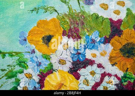 Photo of flowers in the picture. Stock Photo