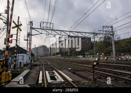 Exterior view of the Suntory Yamazaki Distillery in Osaka Japan