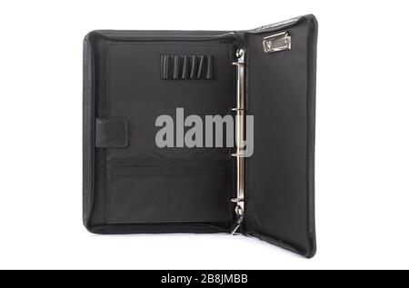 open portfolio view for documents on a white background Stock Photo
