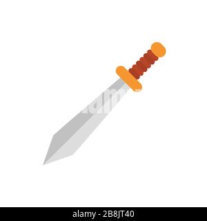 Sword icon. Vector illustration isolated on white background. Stock Vector