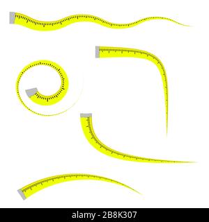 Hand Holding Roulette Construction Tool. Industrial Measure Tape Icon Isolated on White Background Stock Vector