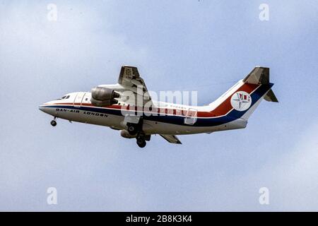 A BRITISH AEROSPACE BAE 146-100 at Farnborough Air Show in 1982 Stock Photo