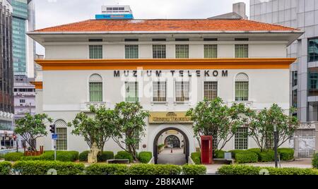 Side view of Muzium Telecom building in Kuala Lumpur Malaysia. Stock Photo