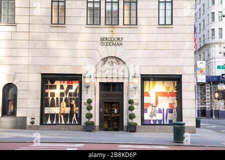 People shopping at department store Bergdorf Goodman on Fifth